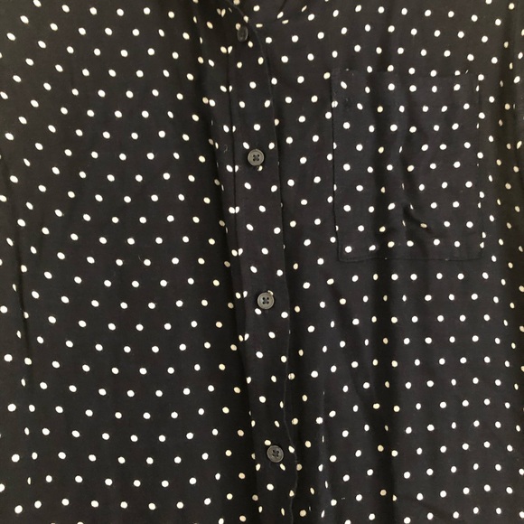 Banana Republic Button Up Blue & White Polka Dot M - Picture 4 of 5
